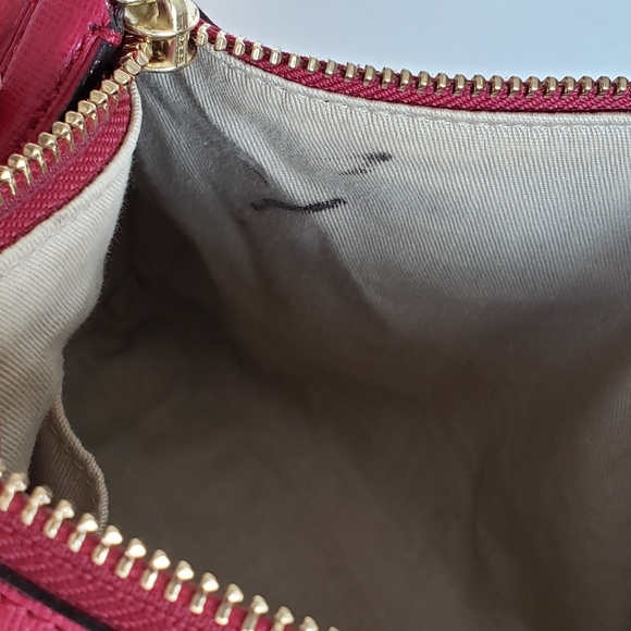 Coach Red/Burgundy Satchel Crossbody Bag - Excellent Condition - Picture 4 of 15